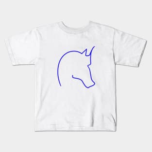 Blue Horsehead Kids T-Shirt